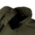 Close-up of the Condor Guardian Duty Jacket in olive green, featuring a faux fur lining and snap-button collar. On SALE.