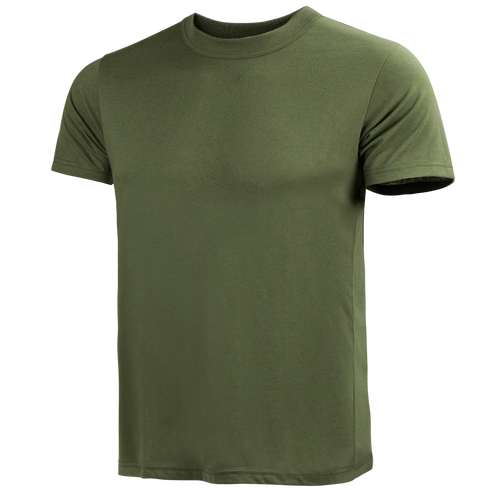 The Condor Military Tee (3 Pack) in plain olive green, perfect for EDC or shooting range use, is shown against a transparent background.