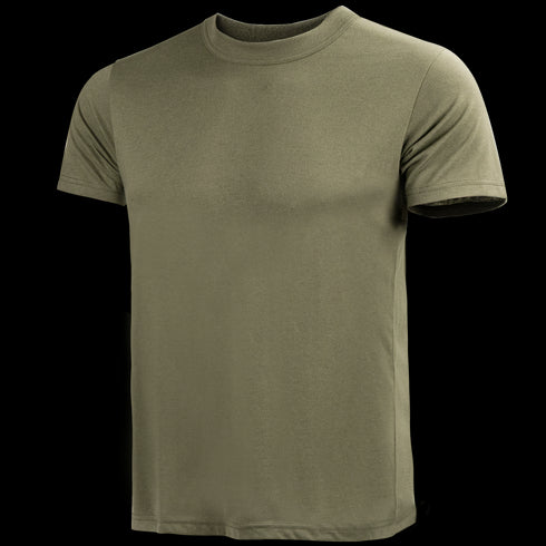 The Condor Military Tee (3 Pack) features plain olive green short-sleeve crew neck t-shirts, perfect for military or bushcraft enthusiasts, shown on a white background.