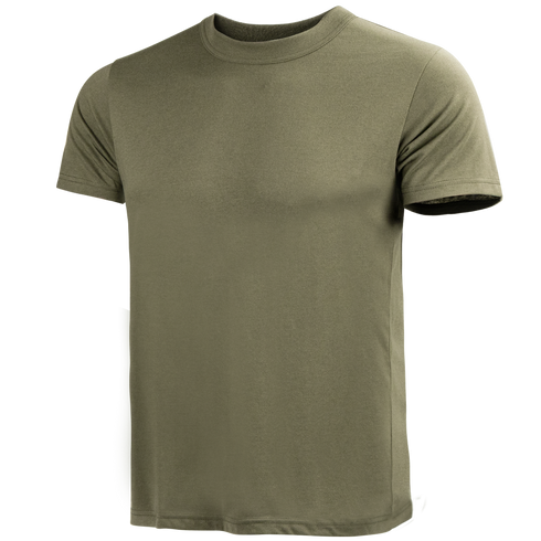 The Condor Military Tee (3 Pack) features plain olive green short-sleeve crew neck t-shirts, perfect for military or bushcraft enthusiasts, shown on a white background.