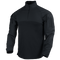 The Condor Long Sleeve Combat Shirt Gen II features a black, quarter-zip front, high collar, and sleeve patches—making it ideal for military or first responder use.