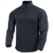 The Condor Long Sleeve Combat Shirt Gen II is a dark navy tactical shirt with a quarter-zip front, high collar, reinforced sleeves, and Velcro upper-arm patches—ideal for first responders or military professionals.