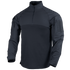 The Condor Long Sleeve Combat Shirt Gen II is a dark navy tactical shirt with a quarter-zip front, high collar, reinforced sleeves, and Velcro upper-arm patches—ideal for first responders or military professionals.