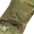 Close-up of Condor Long Sleeve Combat Shirt Gen II in Scorpion OCP, showing camouflage-patterned fabric with mesh overlay and detailed stitching—features common in military and first responder apparel.
