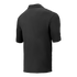 Back view of the Condor Short Sleeve Dri-Flex Tactical Polo in black, featuring a collar, shown on a white background.