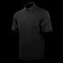 Condor Short Sleeve Dri-Flex Tactical Polo in black features a three-button placket, chest pocket, and simple collar, shown against a plain white background.