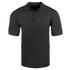 The Condor Short Sleeve Dri-Flex Tactical Polo is a black collared shirt with three buttons, shown on a white background.
