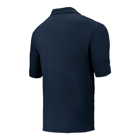 The Condor Short Sleeve Dri-Flex Tactical Polo is shown from the back in plain navy blue on a white background.