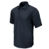 Condor Short Sleeve Dri-Flex Tactical Polo in navy blue features a collar and three-button placket, shown on a plain white background.