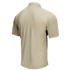 The Condor Short Sleeve Dri-Flex Tactical Polo is shown from the back in beige, featuring a collar and a solid design with no visible logos or patterns.