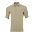 The Condor Short Sleeve Dri-Flex Tactical Polo in Silver Tan features a collar and three-button placket, displayed on a white background.