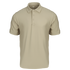 The Condor Short Sleeve Dri-Flex Tactical Polo in Silver Tan features a collar and three-button placket, displayed on a white background.
