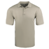 The Condor Short Sleeve Dri-Flex Tactical Polo in Silver Tan features a collar and three-button placket, displayed on a white background.