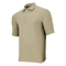Condor Short Sleeve Dri-Flex Tactical Polo in tan, shown on a blank background, features a classic collar and three-button placket.