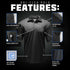 Condor Short Sleeve Dri-Flex Tactical Polo featuring dual pen pockets, microphone slits, sunglasses clip, gusseted underarms, UPF 50+ sun protection, and quick-dry ultra flex fabric.