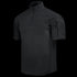 The Condor Short Sleeve Combat Shirt Gen II in black features a quarter-zip collar, shoulder pockets, and Velcro sleeve patches. Its lightweight, moisture-wicking fabric keeps you comfortable in any situation.
