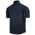 The Condor Short Sleeve Combat Shirt Gen II in Navy features a quarter-zip collar, shoulder pockets, and hook-and-loop sleeve patches, made from lightweight, moisture-wicking fabric for versatile comfort.
