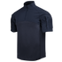 The Condor Short Sleeve Combat Shirt Gen II in Navy features a quarter-zip collar, shoulder pockets, and hook-and-loop sleeve patches, made from lightweight, moisture-wicking fabric for versatile comfort.