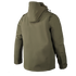 The Condor Aegis Waterproof Parka in olive green is shown from the back, featuring long sleeves and a relaxed fit, set against a plain white background.