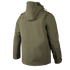 The Condor Aegis Waterproof Parka in olive green is shown from the back, featuring long sleeves and a relaxed fit, set against a plain white background.