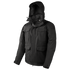 The Condor Aegis Waterproof Parka in black features a hood, multiple front pockets, and adjustable cuffs, shown on a plain white background.