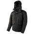 The Condor Aegis Waterproof Parka in black features a hood, multiple front pockets, and adjustable cuffs, shown on a plain white background.