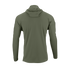 Back view of the Condor Trident Sun Shirt, a long-sleeve olive green hooded shirt, shown on a plain white background.
