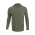 The Condor Trident Sun Shirt, an olive green long-sleeve hooded pullover with a front half-zip, is shown against a plain white background.
