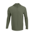 The Condor Trident Sun Shirt in olive green features long sleeves and a quarter-zip front, shown against a plain white background.