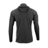 Back view of the Condor Trident Sun Shirt, a slim-fit, long-sleeve dark gray hooded top, shown against a plain white background.