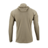 The Condor Trident Sun Shirt, a tan long-sleeve hooded top, is shown from the back against a plain white background.