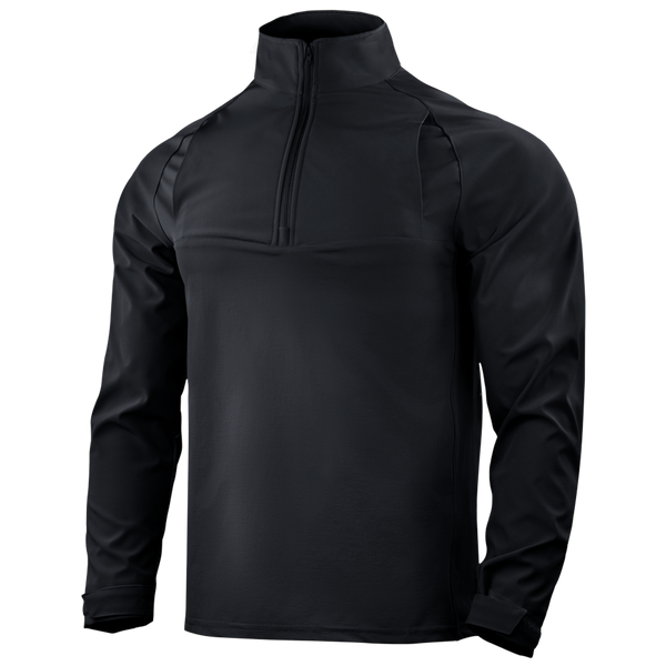 The Condor Patrol Quarter Zip Softshell Gen II is a black, long-sleeve athletic pullover shown on a plain white background.