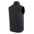 Back view of the Condor Core Softshell Vest—a sleeveless black vest with a high collar and visible seams. Its simple design makes it ideal for shooting ranges or bushcraft activities.