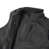 A close-up of the Condor Core Softshell Vest in black, ideal for EDC, shows its zippered chest pocket and partially opened main zipper.
