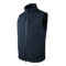 The Condor Core Softshell Vest is a sleeveless black zip-up vest with a high collar, chest zipper pocket, and two side pockets for bushcraft or EDC use, shown on a white background.