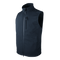The Condor Core Softshell Vest is a sleeveless black zip-up vest with a high collar, chest zipper pocket, and two side pockets for bushcraft or EDC use, shown on a white background.