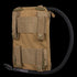 The Condor Tidepool Hydration Carrier is a tan tactical pack with MOLLE webbing and a black drinking hose—perfect for bushcraft adventures or law enforcement applications.