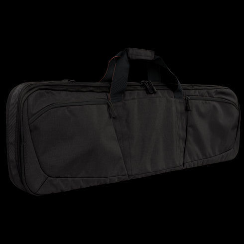 The Condor 36 Javelin Rifle Case is a black, rectangular tactical soft case with multiple zippered compartments and two carrying handles.