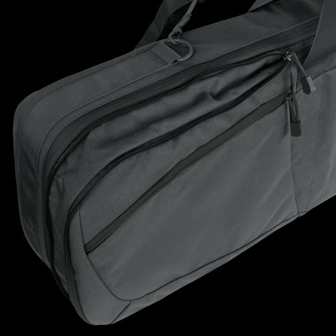 The Condor 36 Javelin Rifle Case is a black, rectangular tactical bag with multiple zippered compartments and a carry handle, shown on a white background.