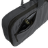 The Condor 36" Javelin Rifle Case is shown in gray with an exterior zippered pocket partially open, revealing a pair of goggles and a black device inside.