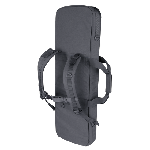 The Condor 36" Javelin Rifle Case is a padded black rectangular bag with backpack straps and a carry handle, designed for safely transporting long or bulky items. Now on SALE.