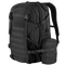 The Condor Orion Assault Backpack 50L is a black tactical pack with multiple compartments, MOLLE webbing, adjustable straps, and a small side pouch—ideal for EDC or shooting range trips.