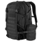 The Condor Orion Assault Backpack 50L is a black tactical pack with multiple compartments, MOLLE webbing, adjustable straps, and a small side pouch—ideal for EDC or shooting range trips.