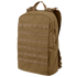 The Condor Orion Assault Backpack 50L is a tan tactical pack with MOLLE front webbing, dual shoulder straps, top handle, and zippered main compartment—ideal for military or law enforcement at the shooting range.