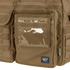 Close-up of the Condor Elite Metropolis Briefcase in tan, featuring multiple pockets—one with a clear window—and a Condor label, making it ideal for military or law enforcement use.