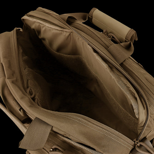 The Condor Elite Metropolis Briefcase by Condor features an unzipped main compartment with multiple pockets—perfect for first responders or daily use.