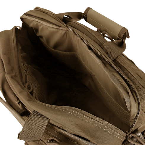 The Condor Elite Metropolis Briefcase by Condor features an unzipped main compartment with multiple pockets—perfect for first responders or daily use.