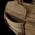 Close-up of the Condor Elite Metropolis Briefcase by Condor, a tan tactical bag with multiple zippered compartments and pockets, crafted from durable fabric—perfect for military or first responders.