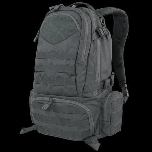 The Condor Elite Titan Assault Backpack 40L features multiple compartments, side pockets, MOLLE webbing, padded straps, and a top carry handle—perfect for bushcraft or first responder use. Now on sale from Condor.