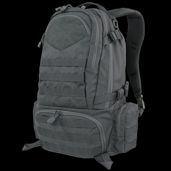 The Condor Elite Titan Assault Backpack 40L features multiple compartments, side pockets, MOLLE webbing, padded straps, and a top carry handle—perfect for bushcraft or first responder use. Now on sale from Condor.
